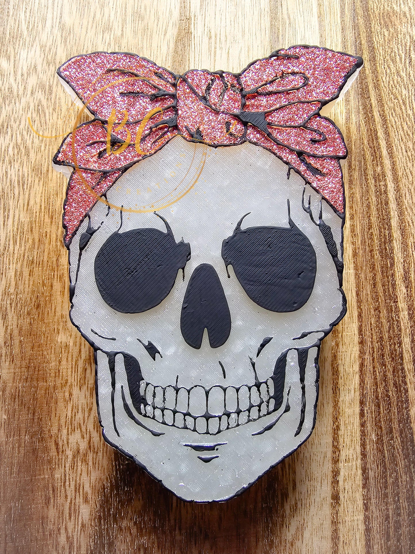 Skull with Headwrap Freshie