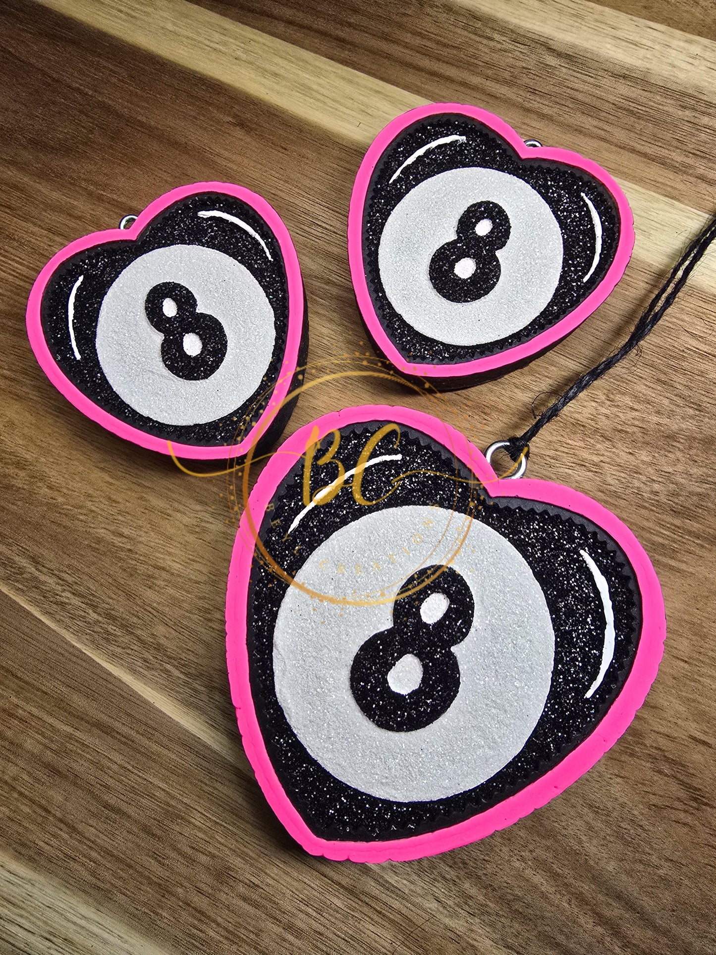 8ball Heart Freshie and Vent Set