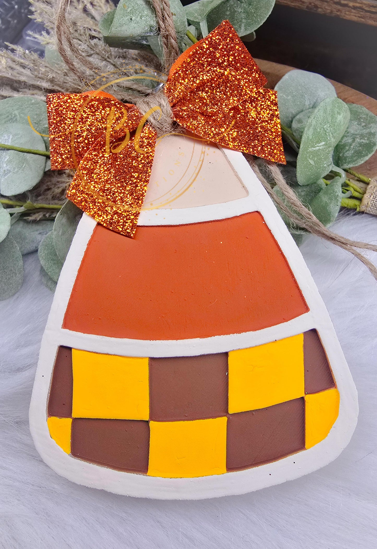Checkered Candy Corn Freshie