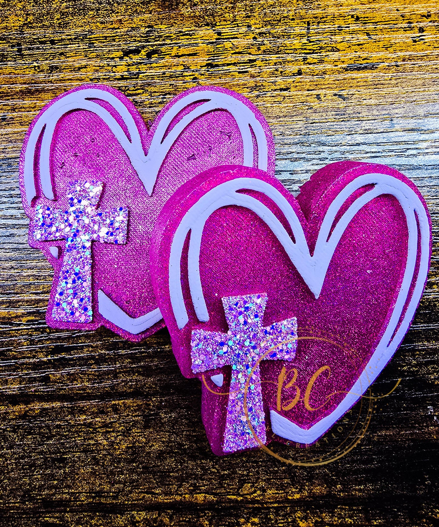 Heart with Cross Vent Freshie