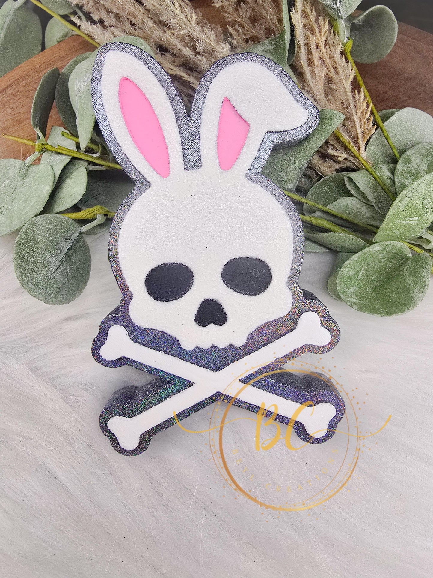 Bunny Skull and Crossbone Freshie