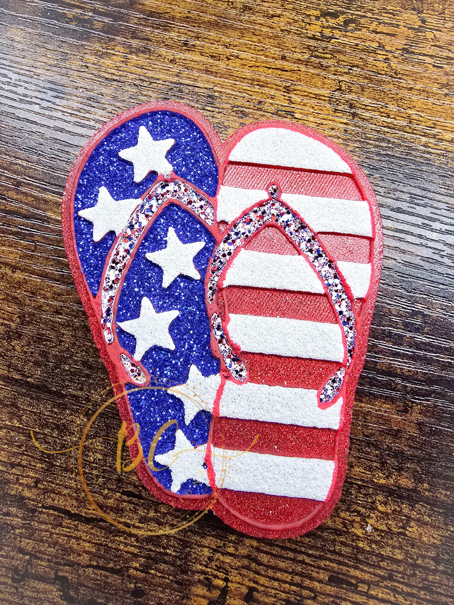 Patriotic Flip Flops Freshie