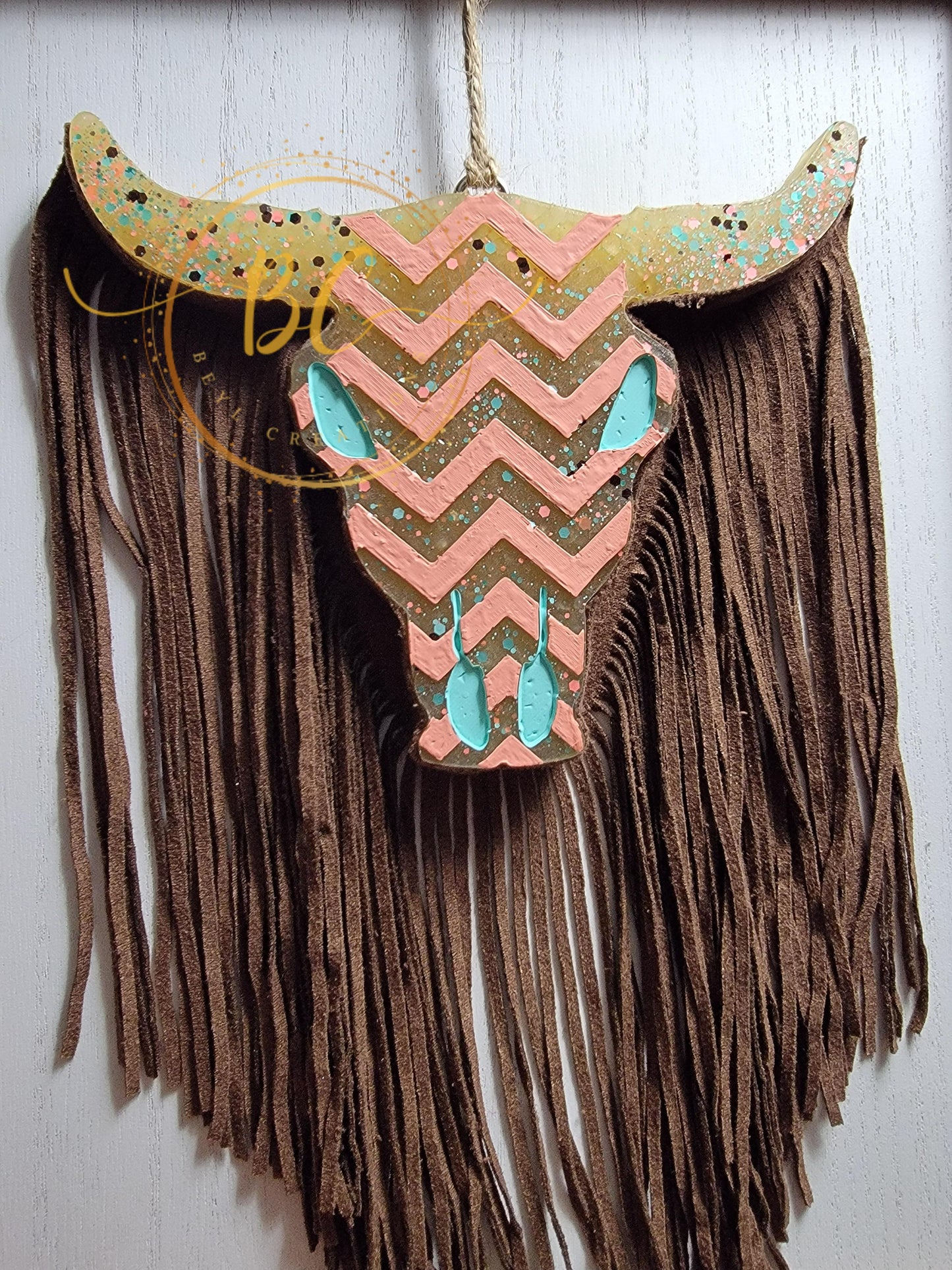 Chevron Bull Skull Freshie