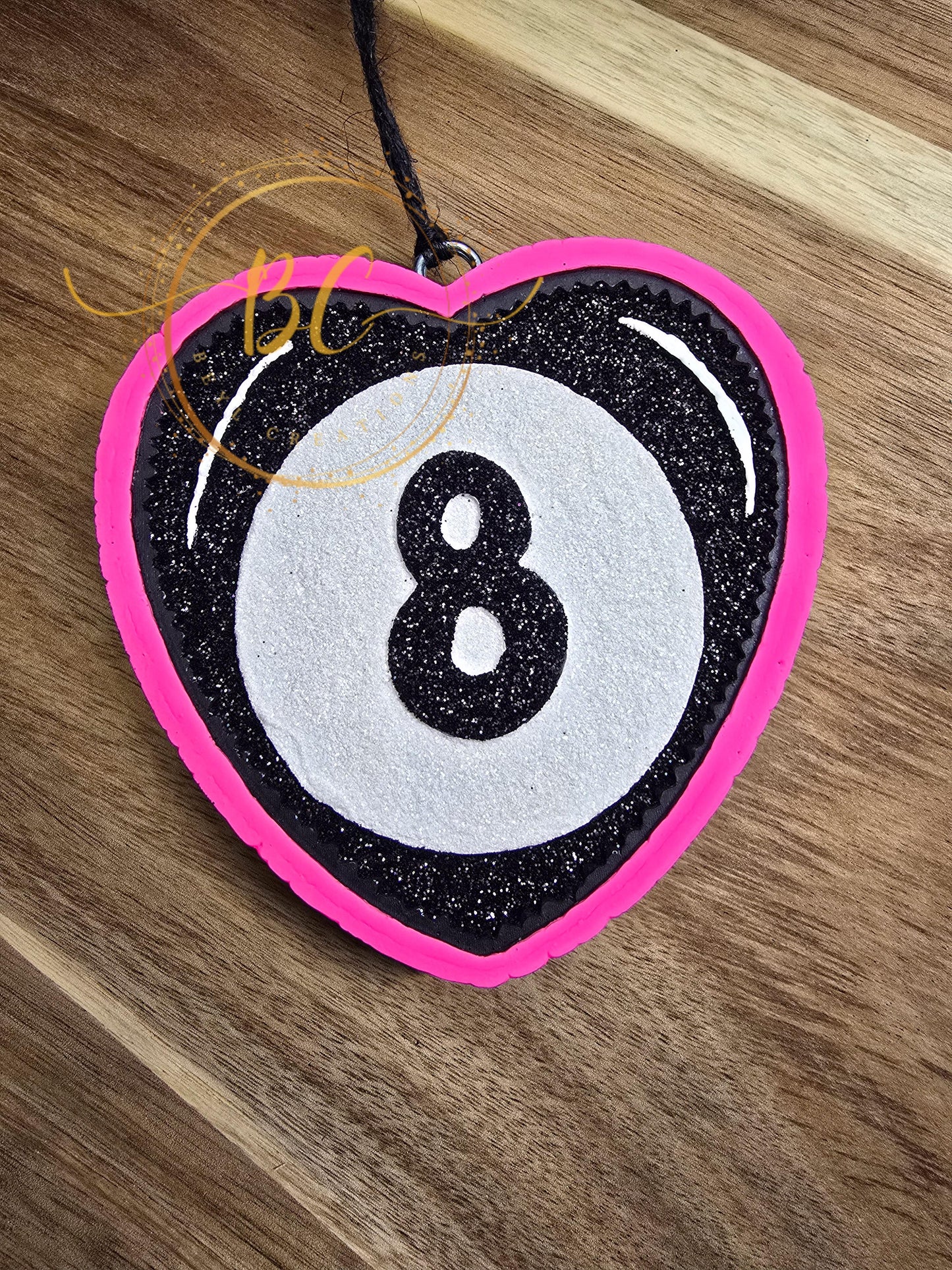 8ball Heart Freshie