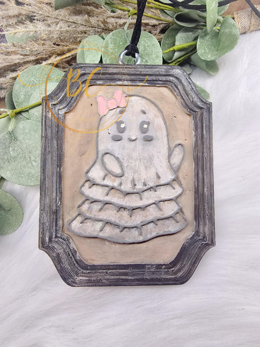 Vintage Framed Ghost Freshie