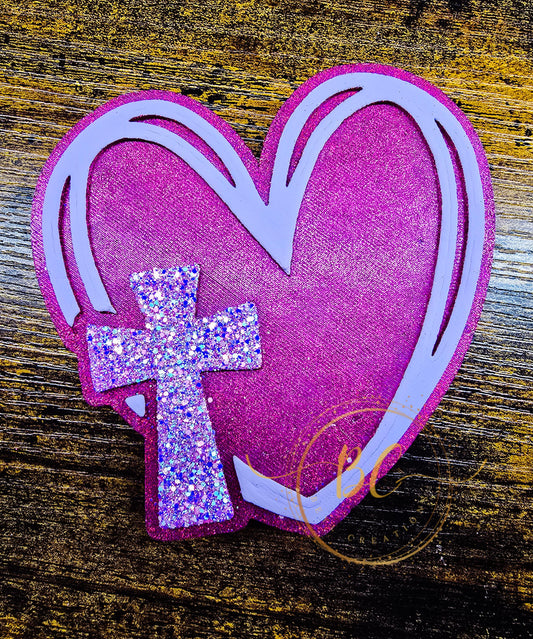 Heart with Cross Freshie