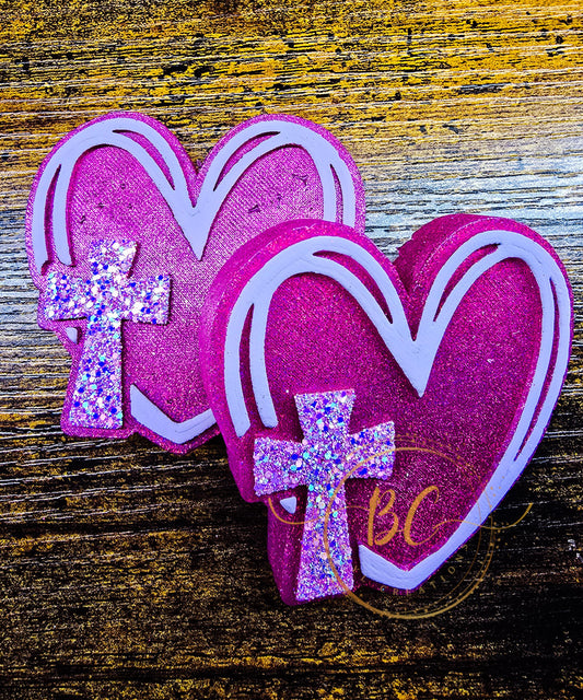 Heart with Cross Vent Freshie