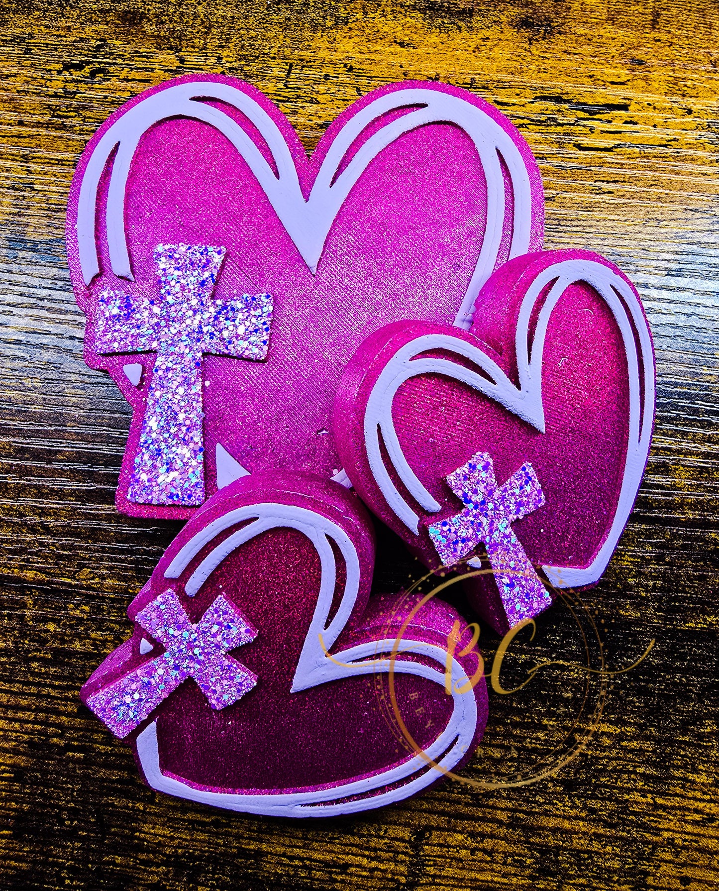 Heart with Cross Freshie Set