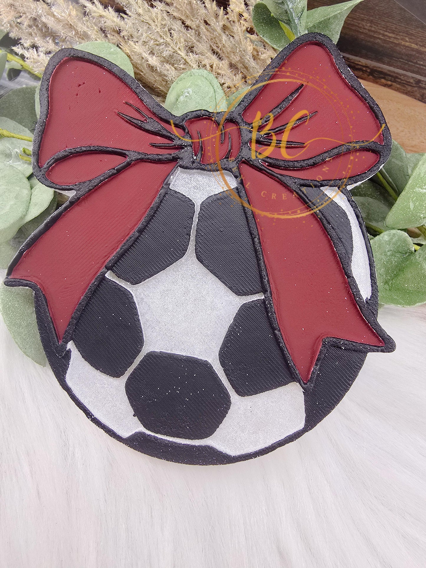 Soccer Ball with Bow Freshie