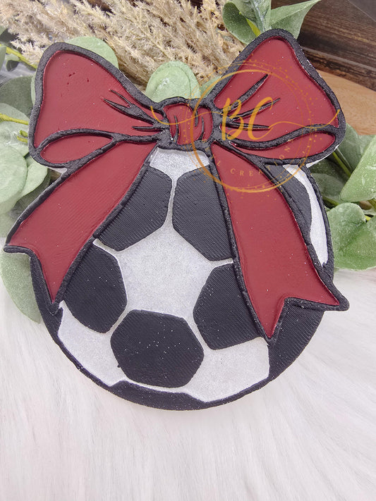 Soccer Ball with Bow Freshie