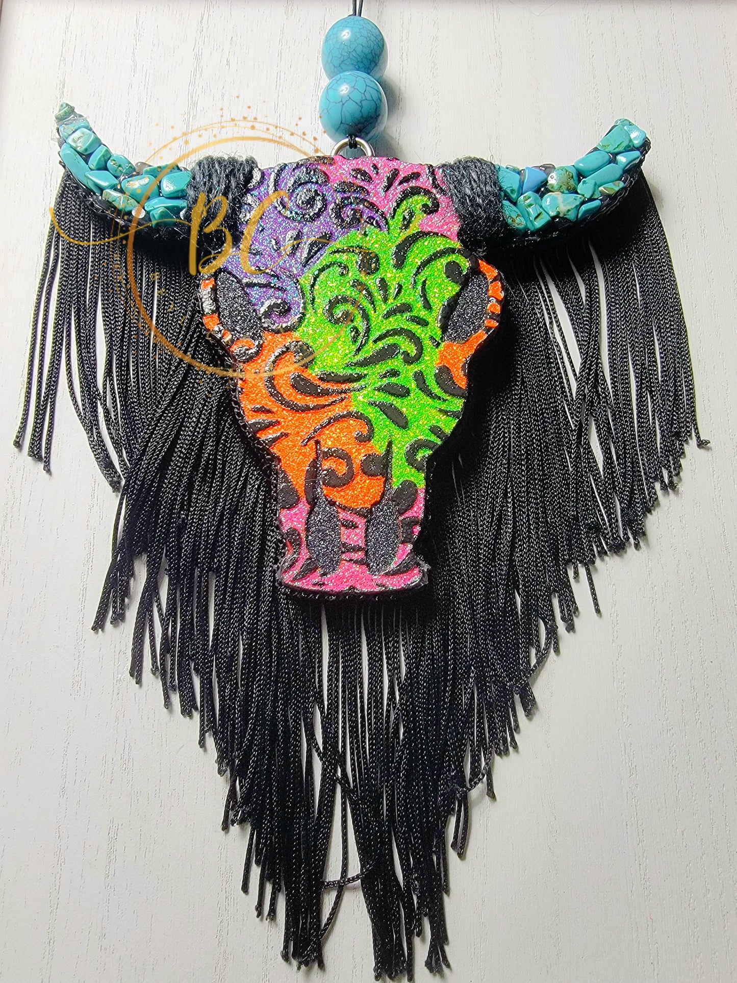 Tooled Bull Skull Freshie