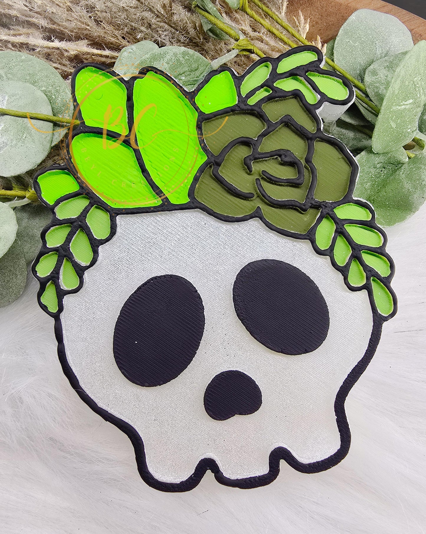 Succulent Skull Freshie